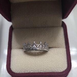 Sterling Silver Crown Ring Size 8